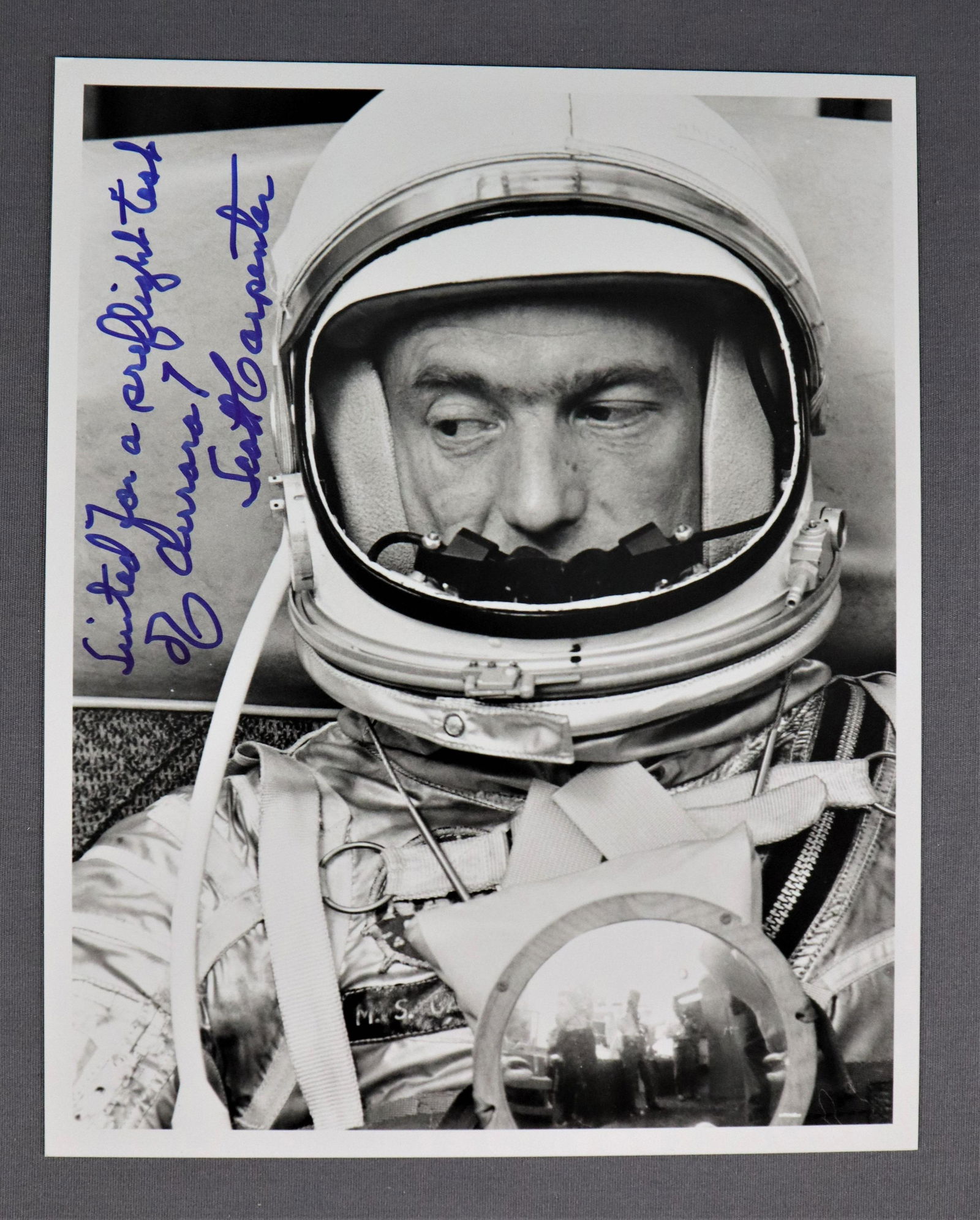 Scott Carpenter Signed Mercury Space Suit Photograph (1 of 2)