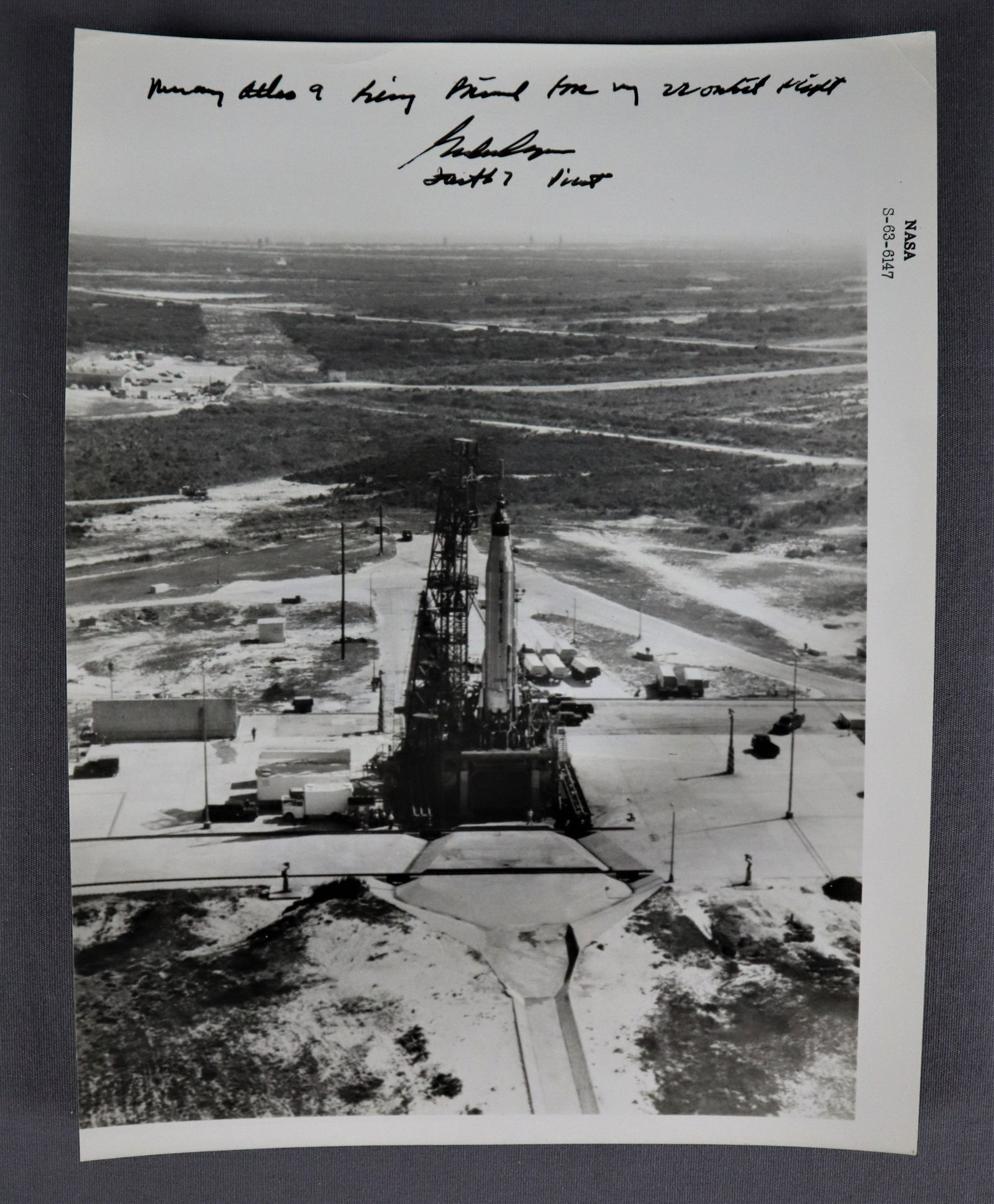 Gordon Cooper Signed Vintage NASA MA-9 Photograph (1 of 2)
