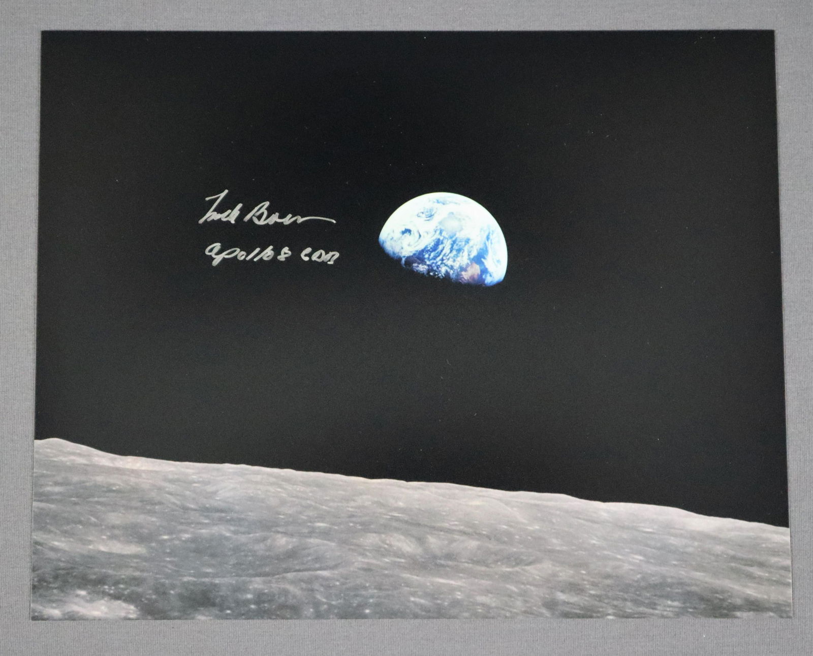 Frank Borman Signed Apollo 8 Earth Rise Photograph (1 of 2)