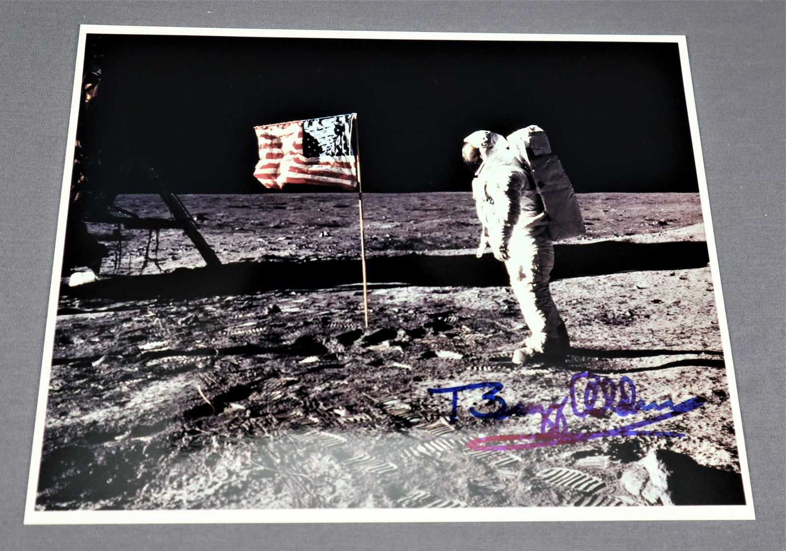 Buzz Aldrin Signed Apollo 11 Lunar Surface Photograph (1 of 3)
