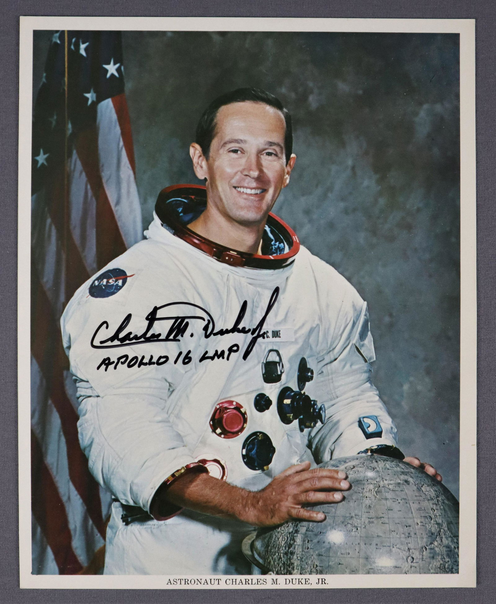 Charlie Duke Signed Vintage NASA Lithograph (1 of 2)