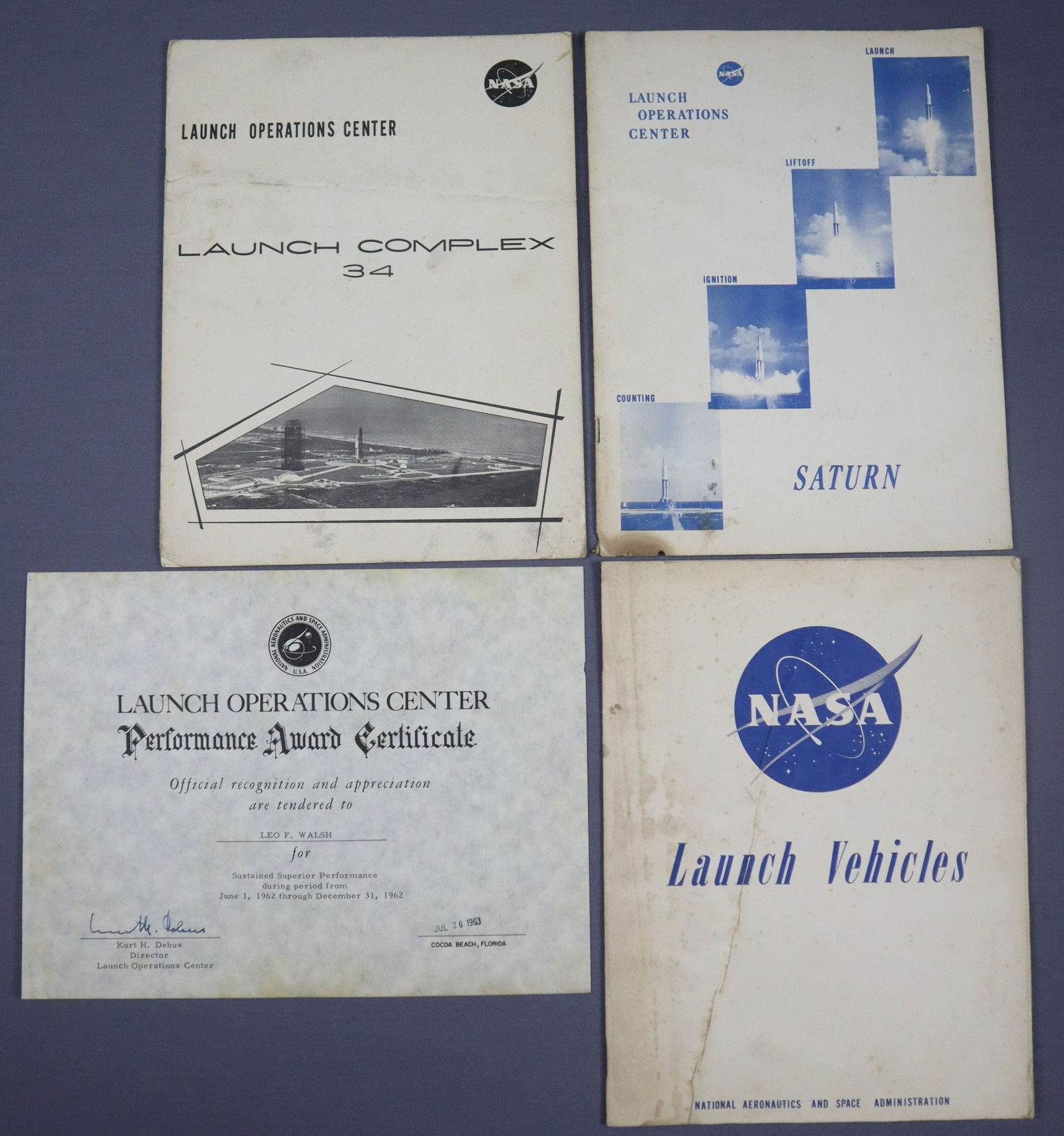 1960's Launch Operations Center Publications with Kurt Debus Signature (1 of 4)