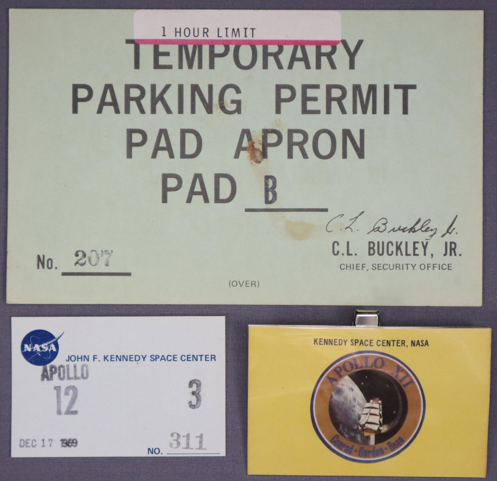 Apollo 12 Viewing & Access Passes Collection (1 of 2)