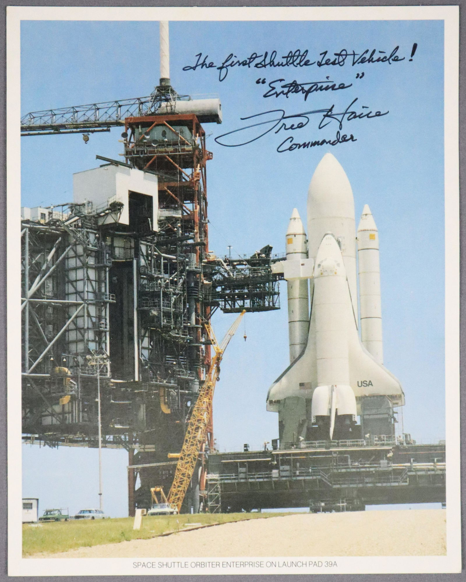 Fred Haise Signed Space Shuttle Enterprise Lithograph (1 of 2)