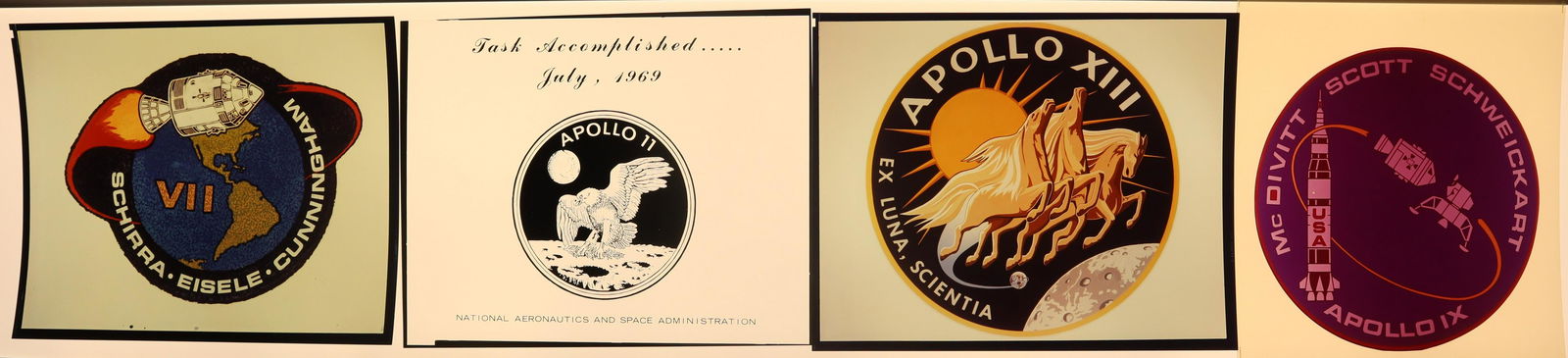 4 - Apollo Mission Transparencies 8" x 10" (1 of 3)