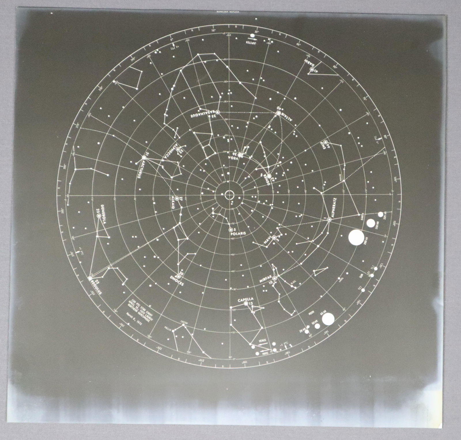 Apollo 16 CSM 'Star Chart' Used In Training (1 of 2)