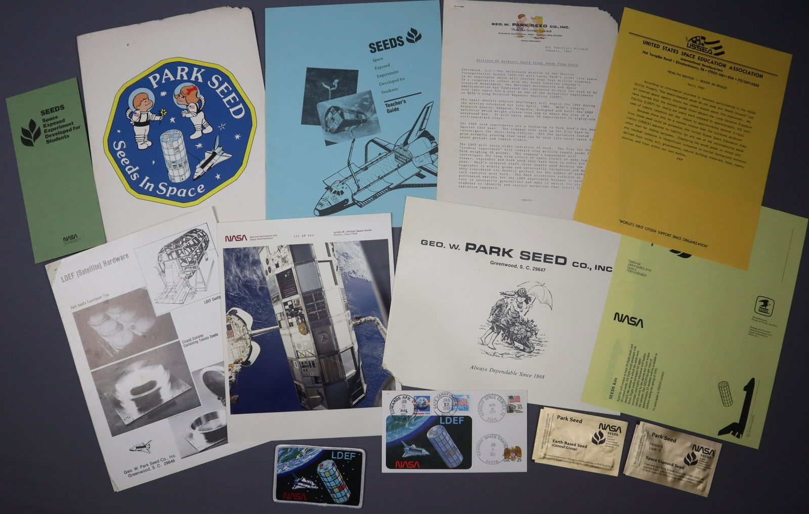 Seeds in Space LDEF Package with Flown Seeds & Cancelled Cover (1 of 4)