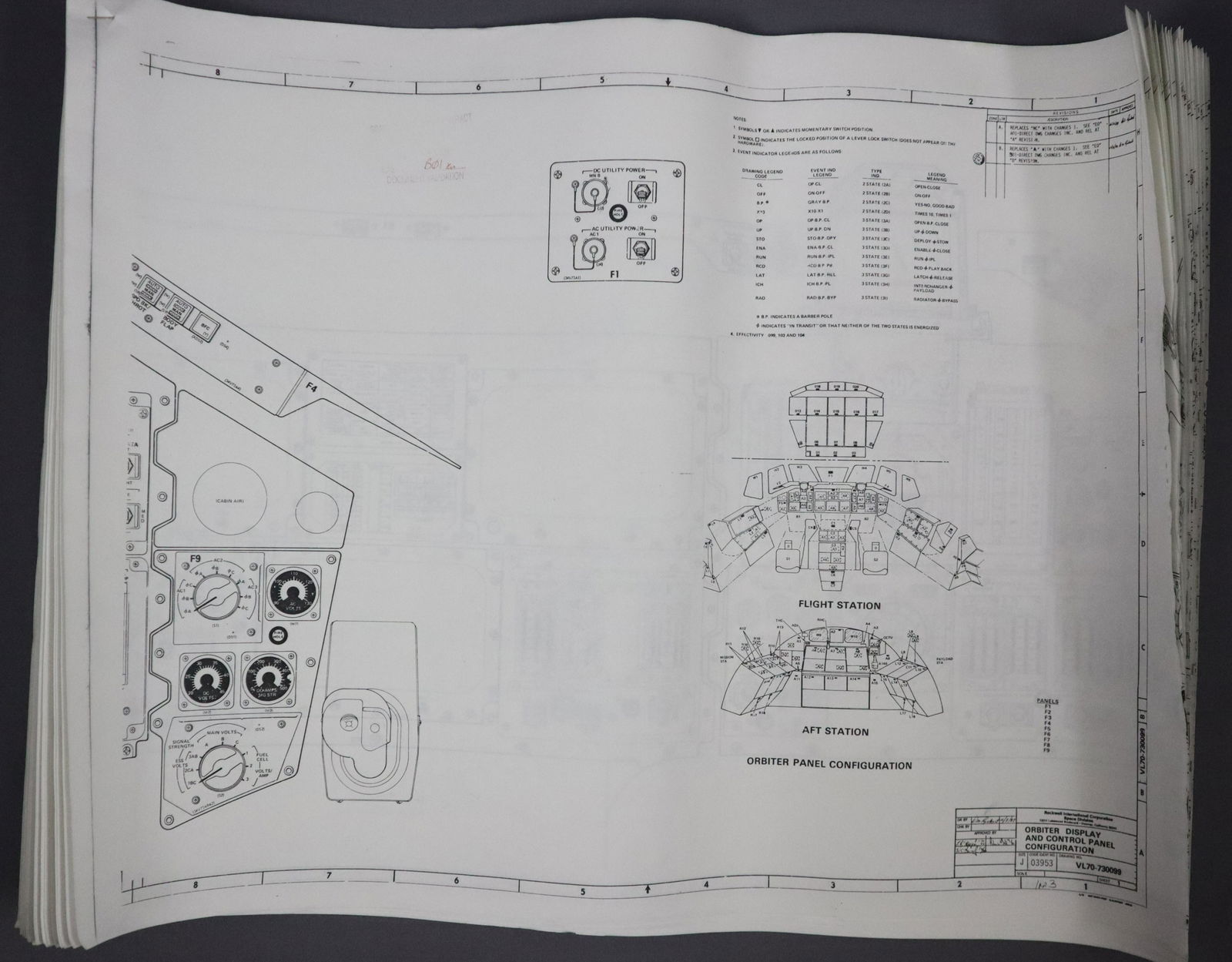 Space Shuttle Orbiter Display & Control Configuration Prints (1 of 4)
