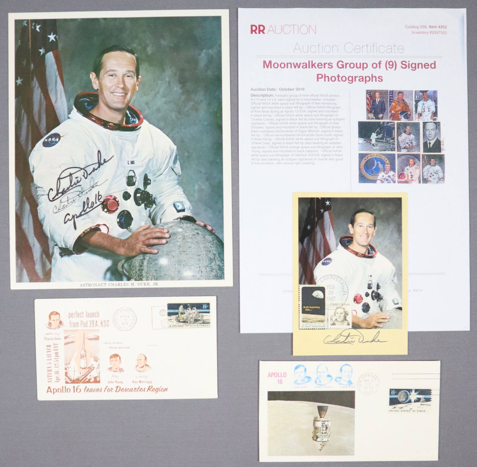 2 - Charlie Duke Signed Apollo 16 Items (1 of 3)