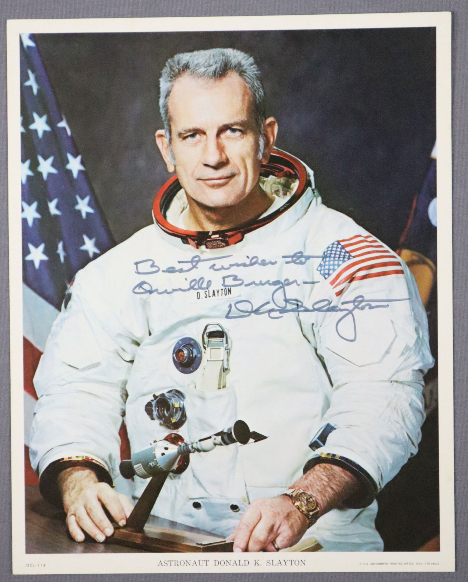 Deke Slayton Signed NASA Lithograph (1 of 2)
