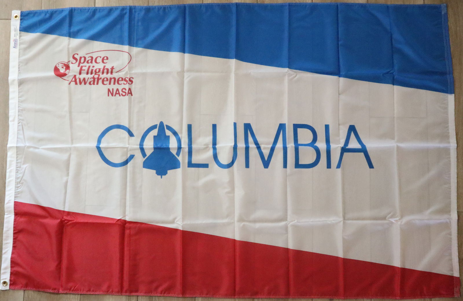 Space Shuttle Columbia 4' x 6' Ny-Glo Flag (1 of 2)