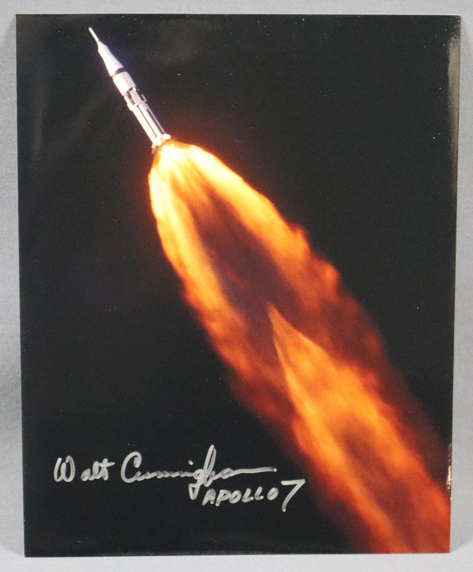 Apollo 7 Walt Cunningham Signed Launch Photograph (1 of 3)