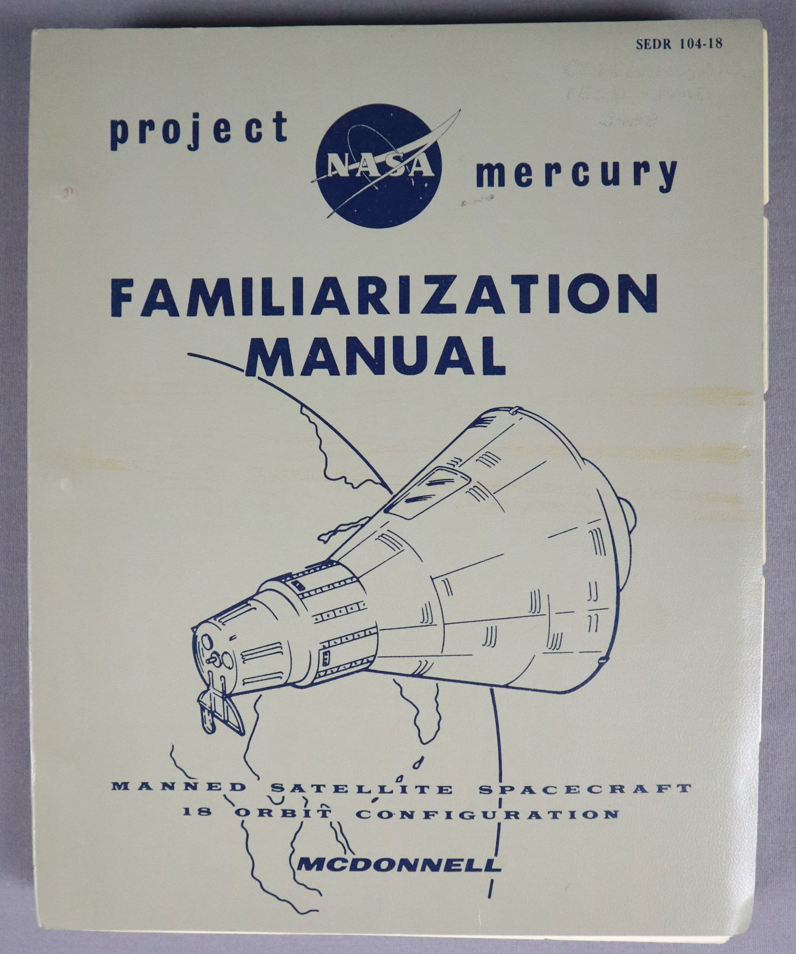 Project Mercury Familiarization Manual from McDonnell Douglas 1962 (1 of 7)
