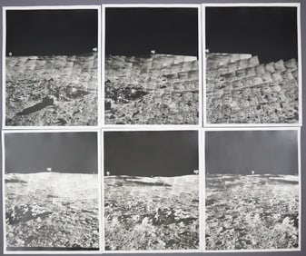 6 - Vintage US Geological Survey Lunar Mosaic Map Photographs