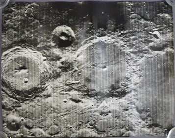 NASA Original Lunar Orbiter 4 Map Photograph