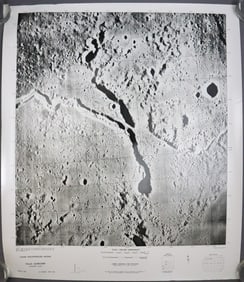 NASA Lunar Orbiter V Uncontrolled Mosaic Photomap Map of Site "Schroteri's Valley"
