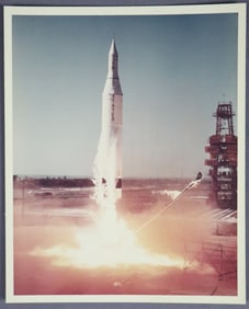 Vintage Launch of Juno II Satellite Photograph