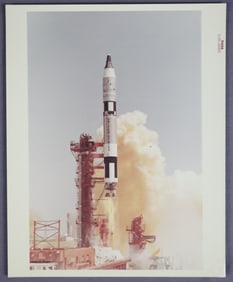 Jim McDivitt's Gemini GT-4 Launch Red Numbered Photograph with COA