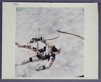 Jim McDivitt's Gemini GT-4 Spacewalk Red Numbered Photograph with COA