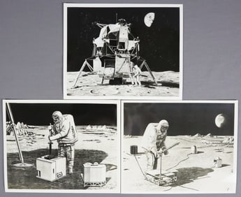 3 - NASA Lunar Surface Artist Concept Photographs