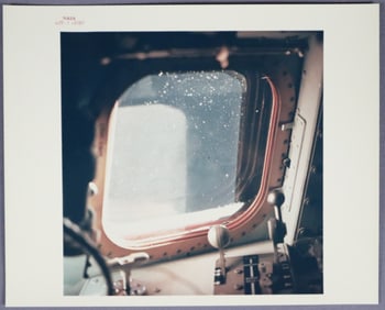 Apollo 7 Command Service Module Window Red Numbered Photograph
