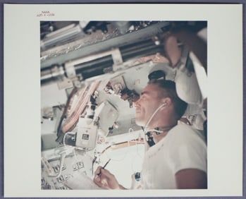 Apollo 7 Walt Cunningham Red Numbered Photograph
