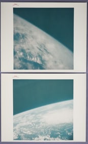 2 -  Apollo 7 Earth Orbit Red Numbered Photographs