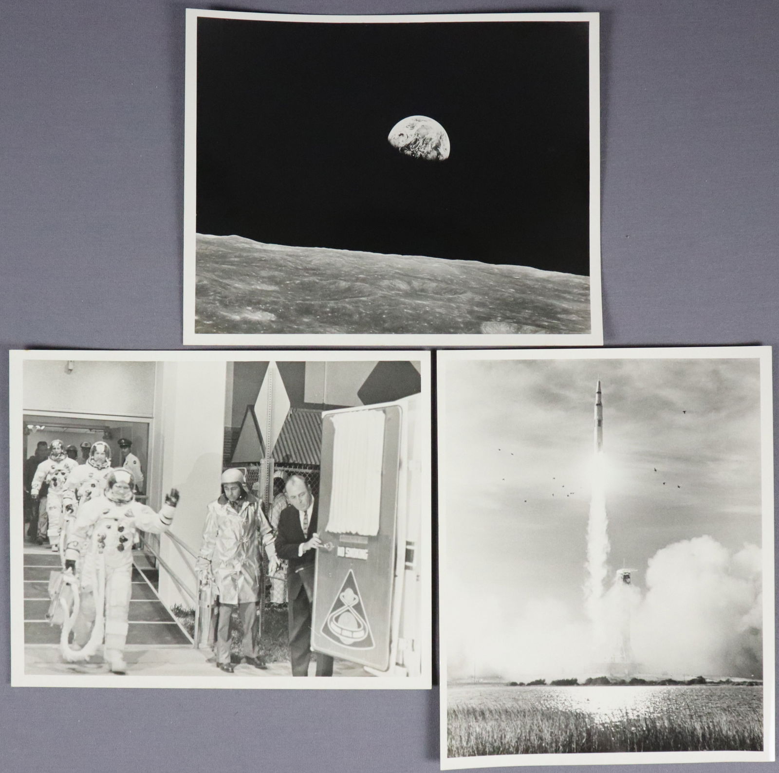 3 - Apollo 8 Vintage Nasa Walk Out, Launch, Earthrise Photographs (1 of 2)