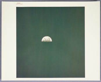 Apollo 8 Image of Earth Red Numbered Photograph