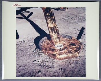Apollo 11 Lunar Module Leg Red Numbered Photograph