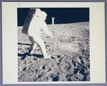 Apollo 11 Buzz Aldrin on Lunar Surface Red Numbered Photograph