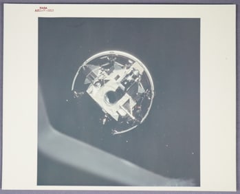 Apollo 11 Lunar Module Window View Red Numbered Photograph