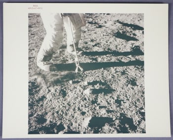 Apollo 12 Lunar Surface Sample Collection Red Numbered Photograph
