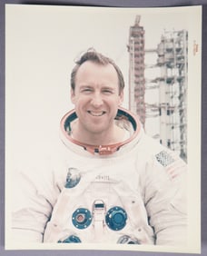 Apollo 13 James Lovell Portrait Red Numbered Photograph