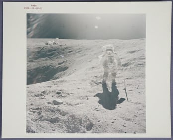 Apollo 16 Charlie Duke & Lunar Rover Red Numbered Photograph