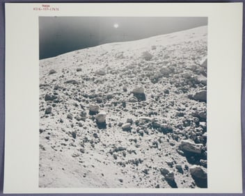 Apollo 16 Lunar Surface Red Numbered Photograph