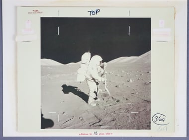 Apollo 17 NASA Lunar Surface Sample Recovery Red Numbered Photo Lab Proof Photograph