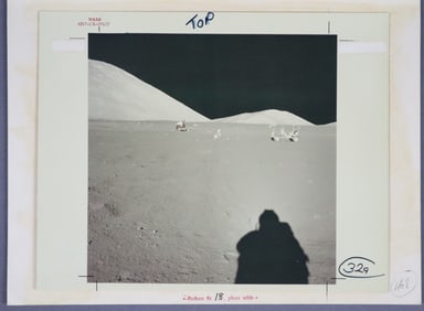 Apollo 17 NASA Lunar Surface Red Numbered Photo Lab Proof Photograph