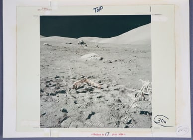 Apollo 17 NASA Lunar Surface Red Numbered Photo Lab Proof Photograph