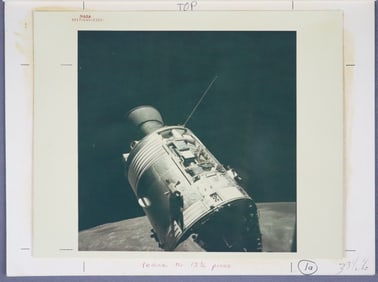 Apollo 17 NASA Lunar Module Red Numbered Photo Lab Proof Photograph