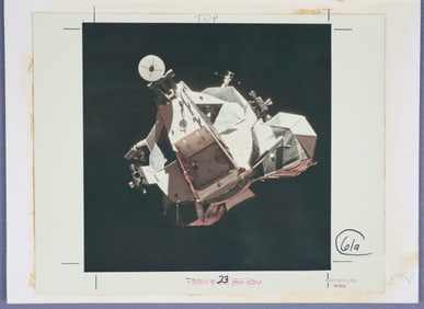 Apollo 17 NASA Lunar Module Red Numbered Photo Lab Proof Photograph