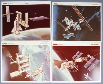 4 - NASA  Space Station Red Numbered Concept Photographs