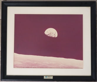Apollo 8 Earth Rise Original Framed Photograph from Bendix Corp.