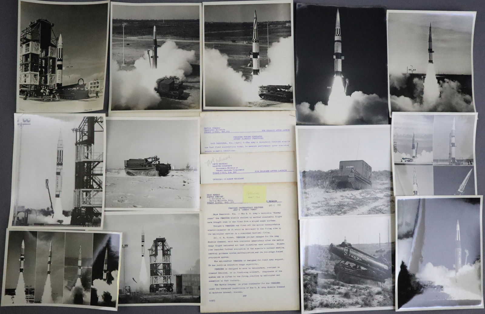 13 - U.S. Army Pershing Missile Launch Photographs 1960's (1 of 2)