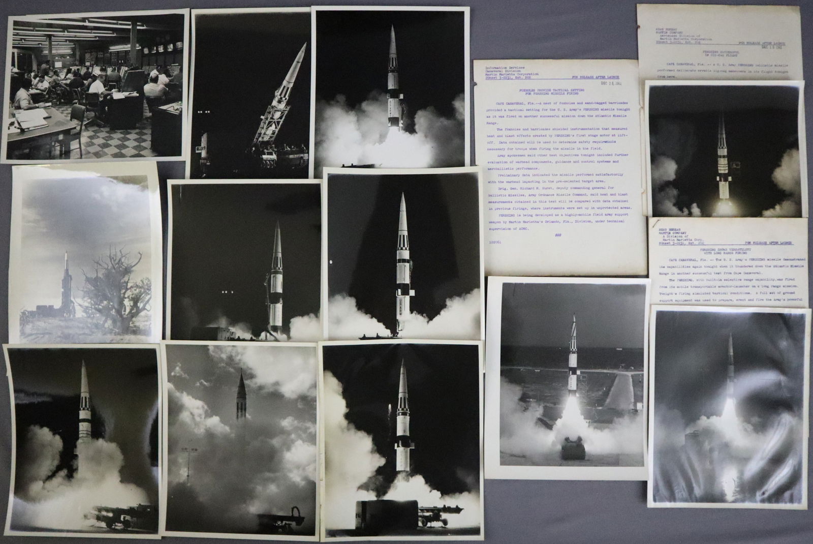 12 - Official U.S. Army Pershing Missile Pre-Launch & Launch Photographs 1960's (1 of 2)