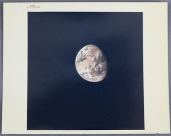 Apollo 11 NASA Red Numbered Earth Photograph