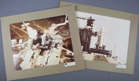 2 - Original Rockwell STS-1 Mounted Photographs
