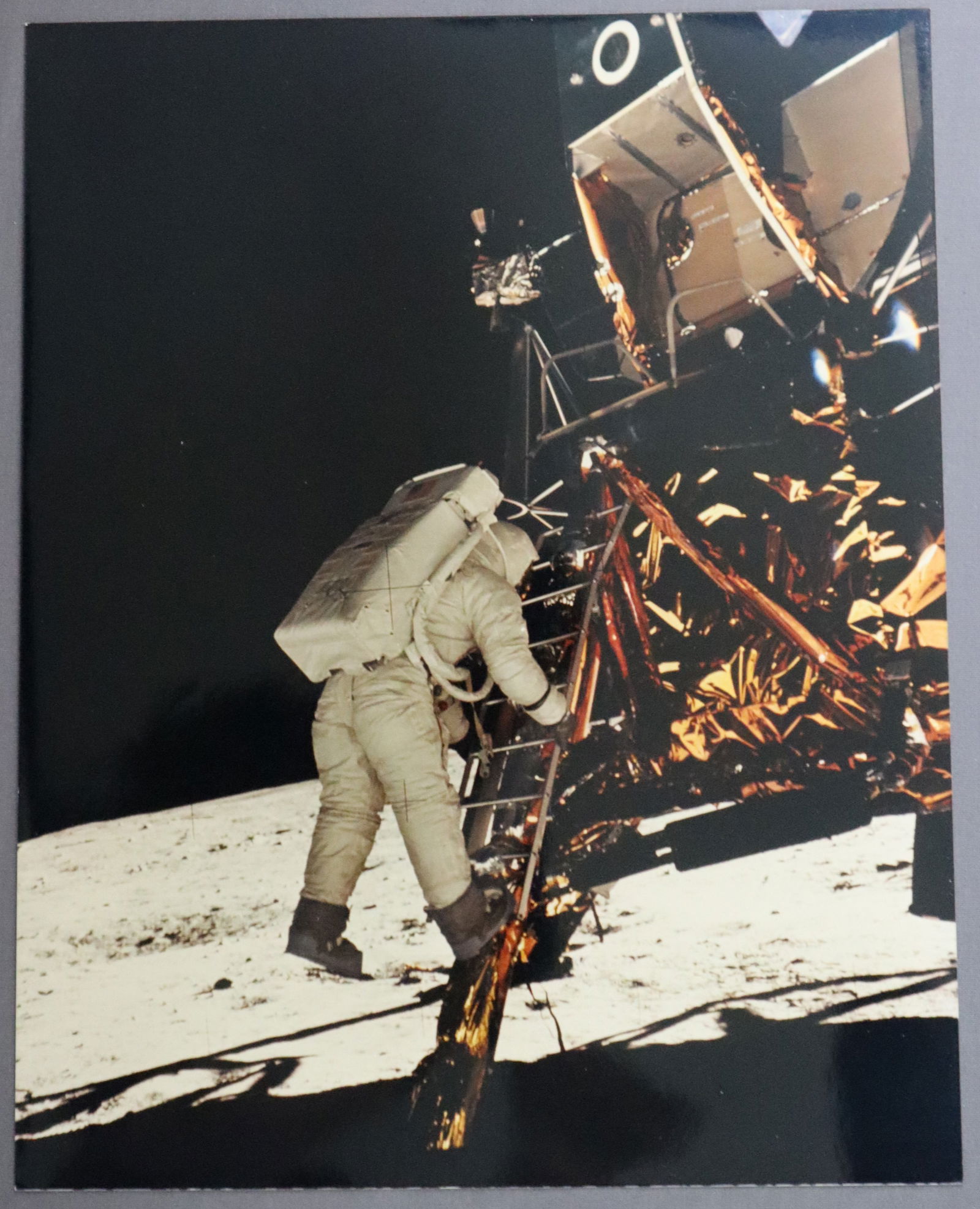 Apollo 11 "Aldrin Descending to the Moon" NASA Reproduction Photograph (1 of 2)