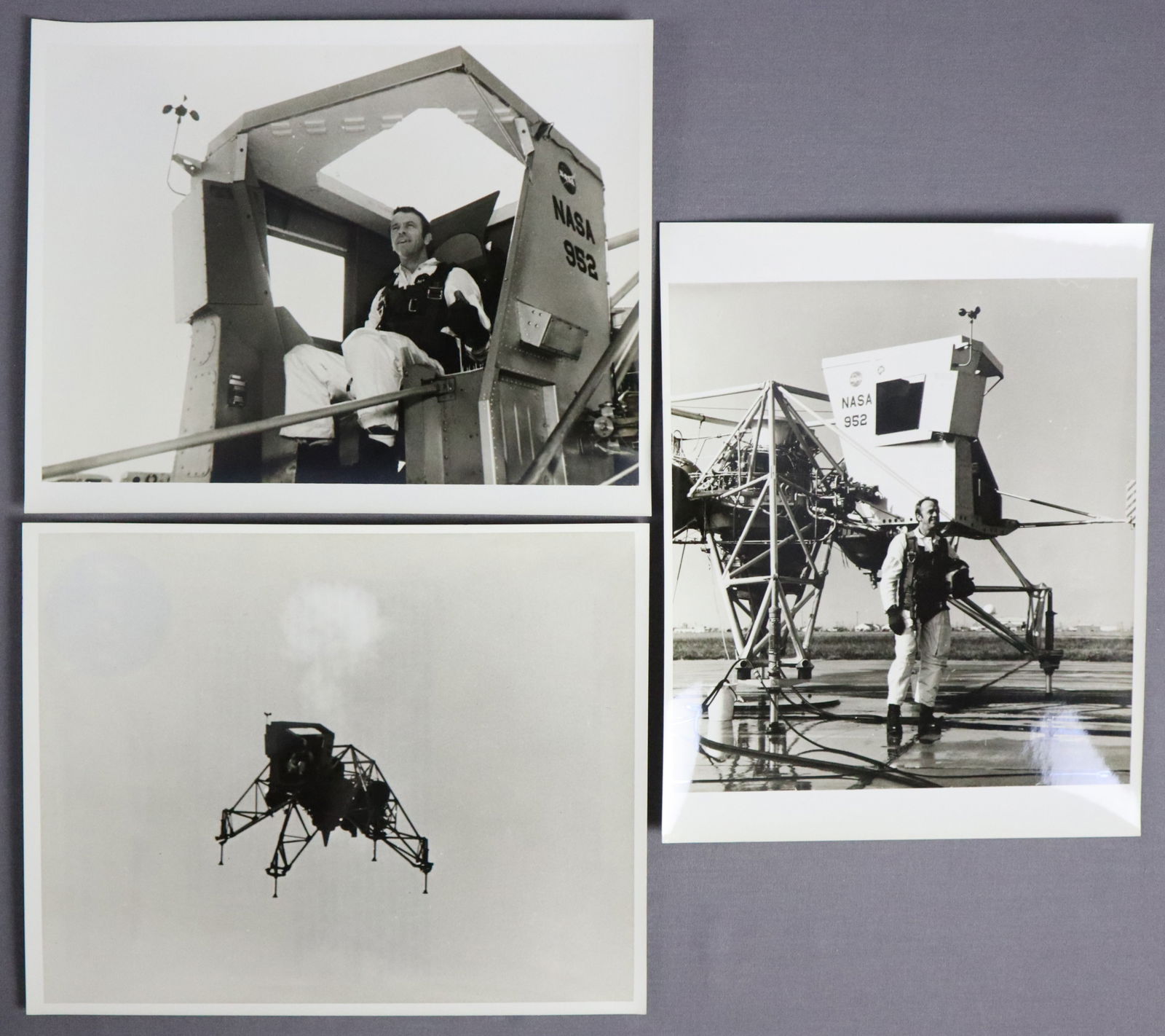 3 - Alan Shepard Flying The Lunar Landing Training Vehicle Photographs 1970 (1 of 2)