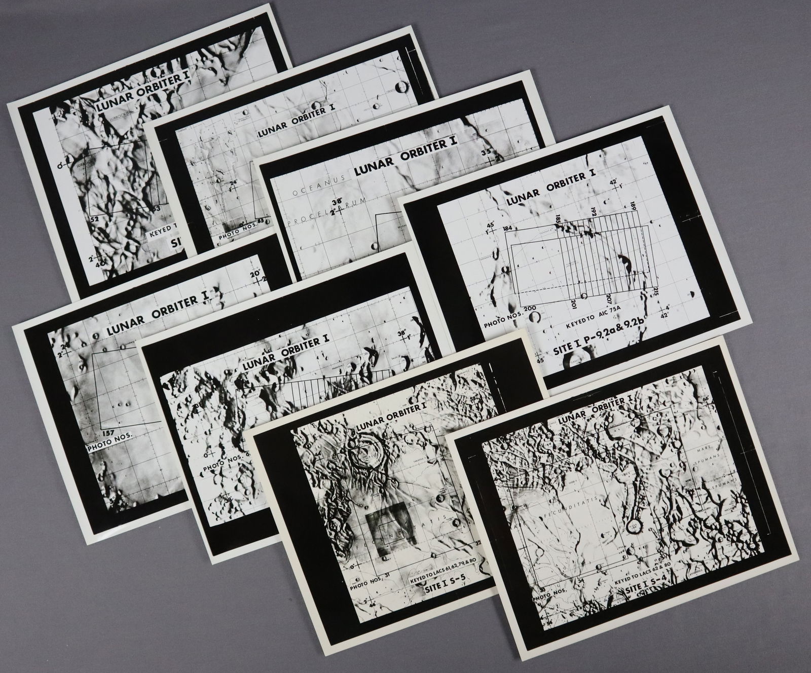 8 - Lunar Orbiter 1 Original Site Map Photographs (1 of 5)